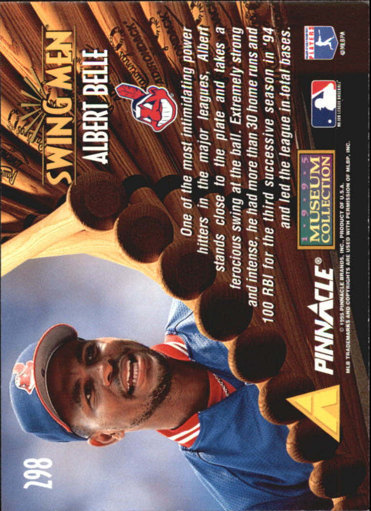 1995 Pinnacle Museum Collection #298 Albert Belle SM back image