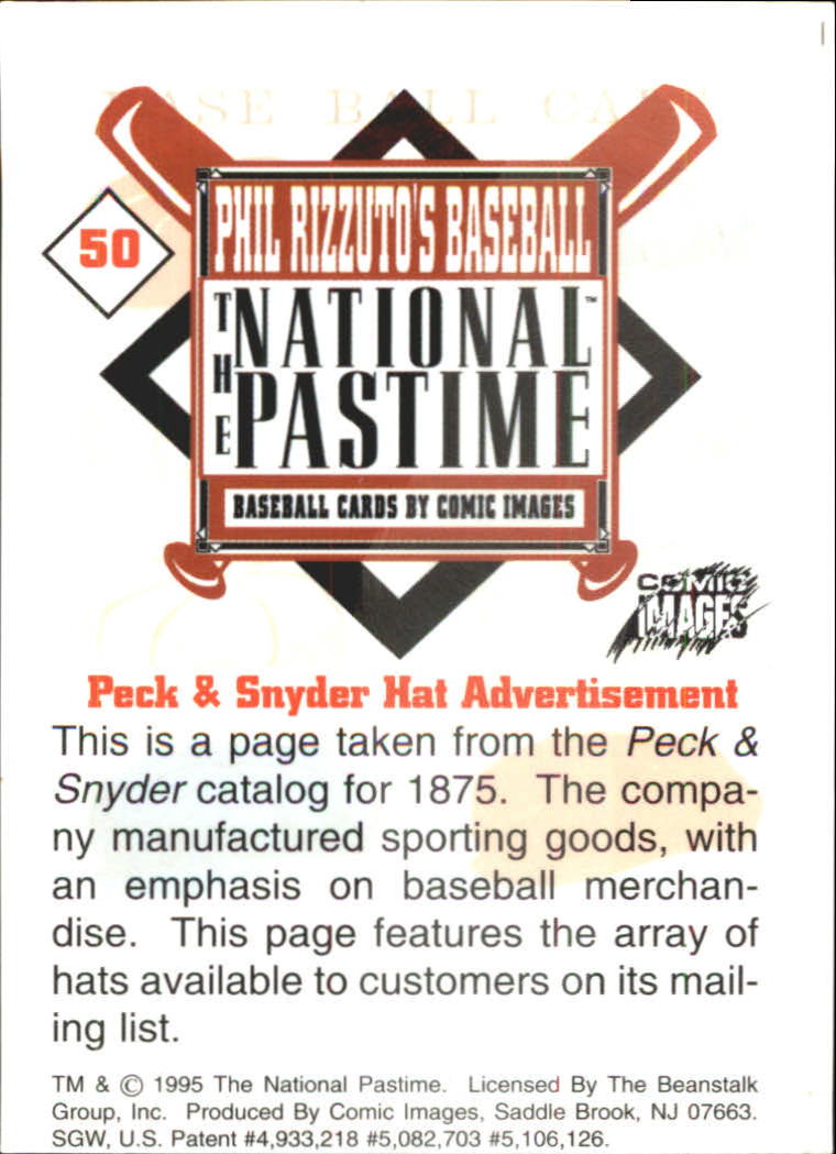 1995 Comic Images #50 Peck and Snyder Hat back image