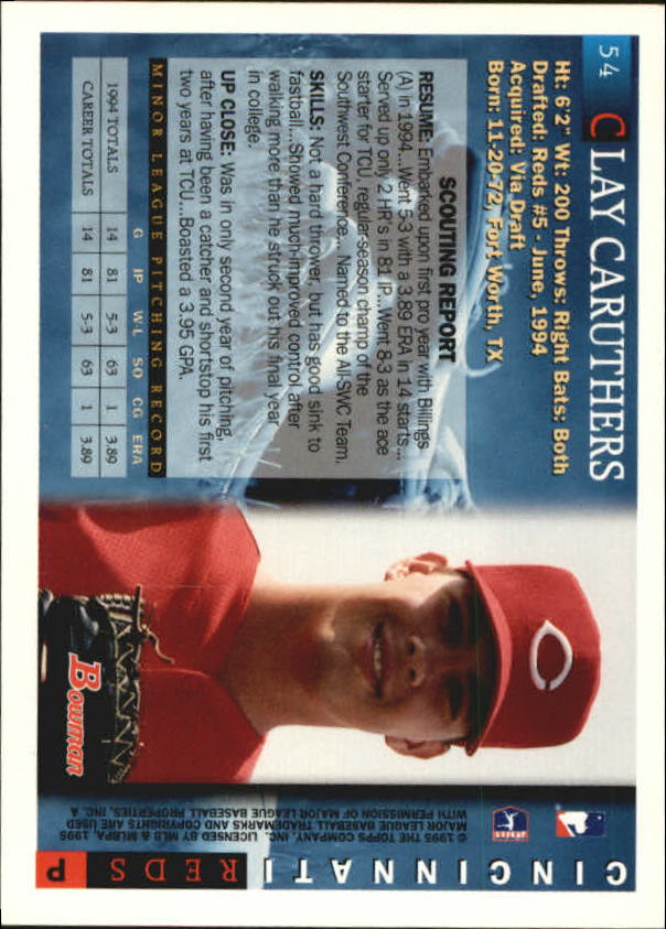 A7925- 1995 Bowman Baseball Card #s 1-250 +Rookies -You Pick- 15+ FREE US SHIP - Picture 91 of 421
