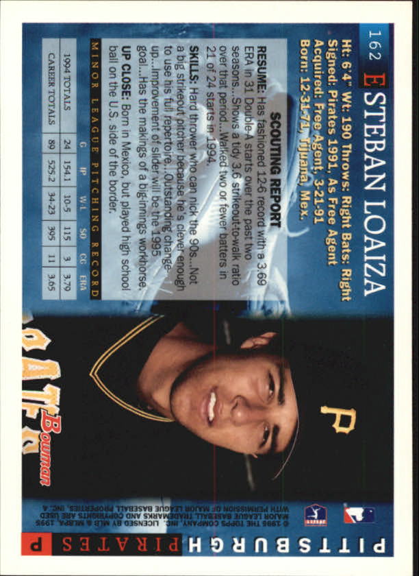 1995 Bowman #162 Esteban Loaiza back image