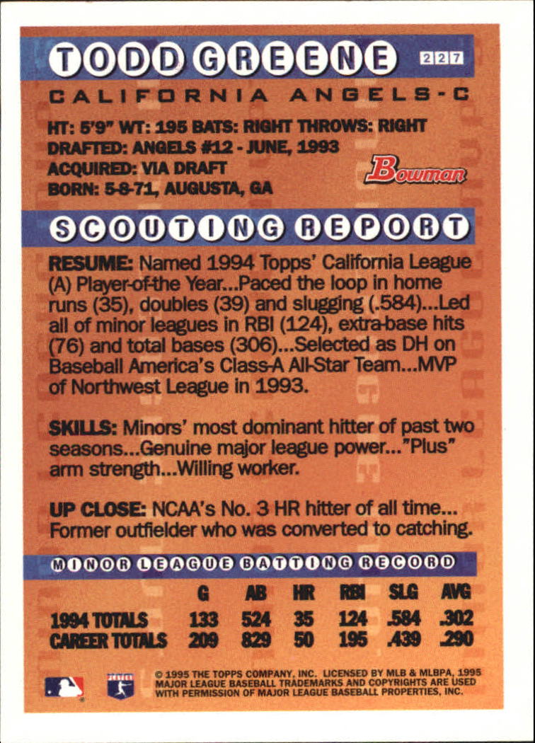 1995 Bowman Baseball "Gold Foil" Parallel Cards - Picture 33 of 41