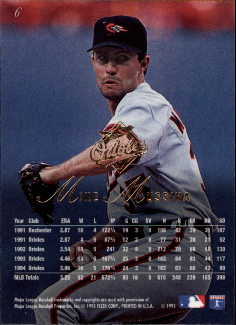 1995 Flair #6 Mike Mussina back image