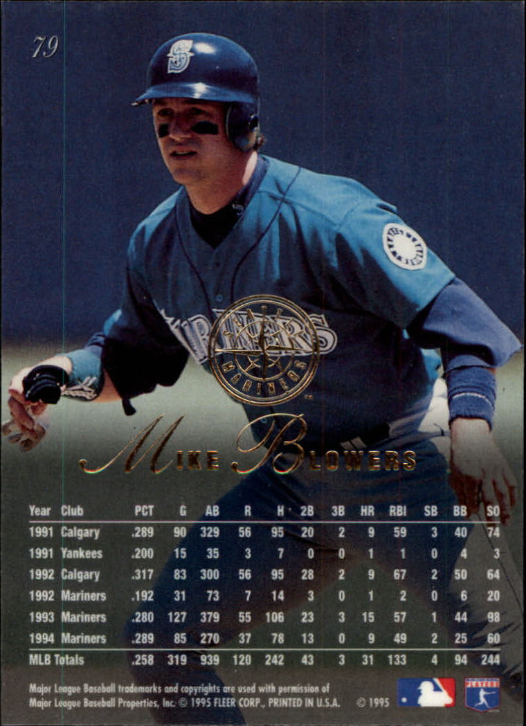 1995 Flair #79 Mike Blowers back image