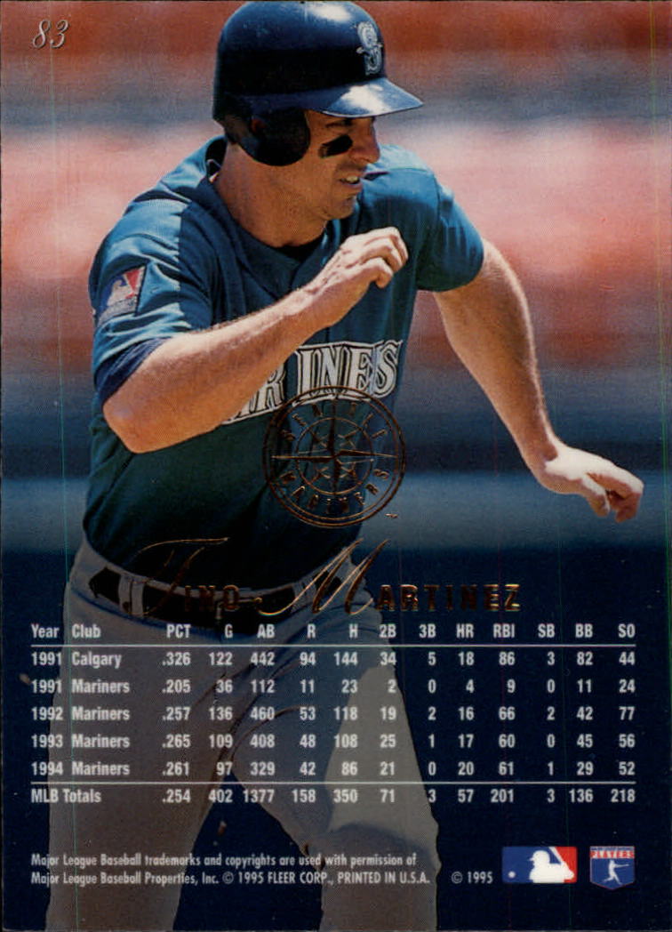 1995 Flair #83 Tino Martinez back image