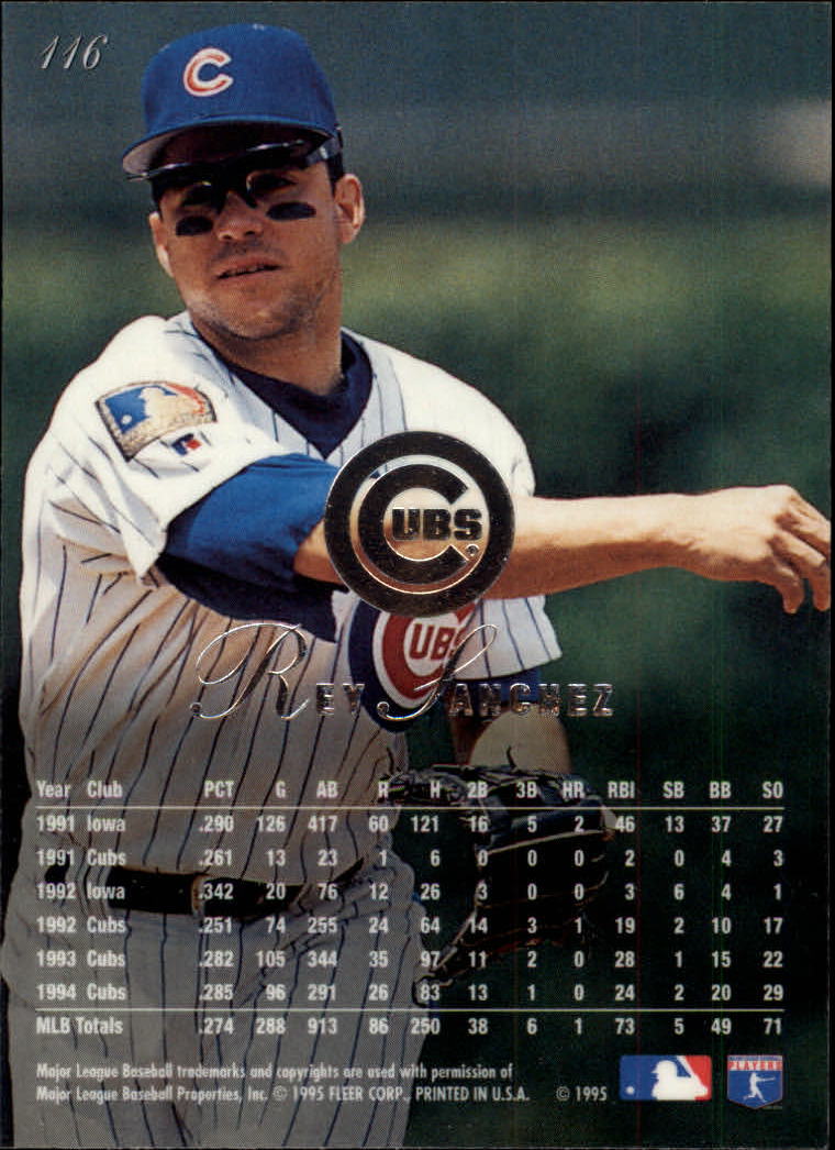 1995 Flair #116 Rey Sanchez back image