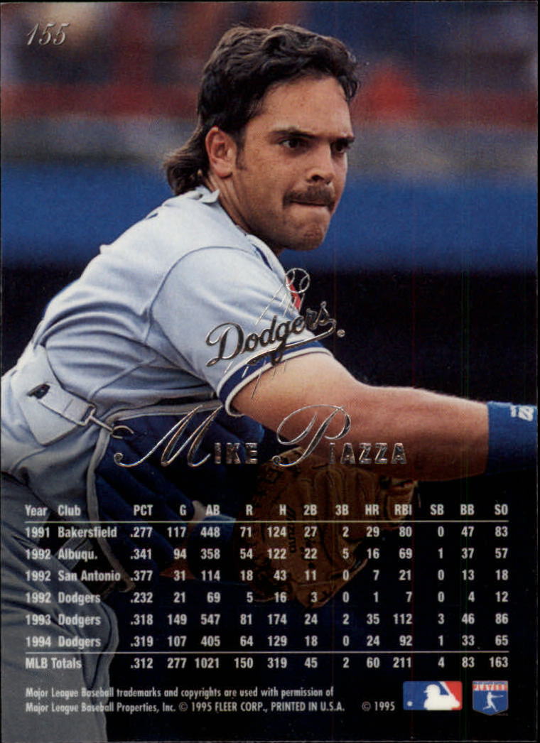 1995 Flair #155 Mike Piazza back image