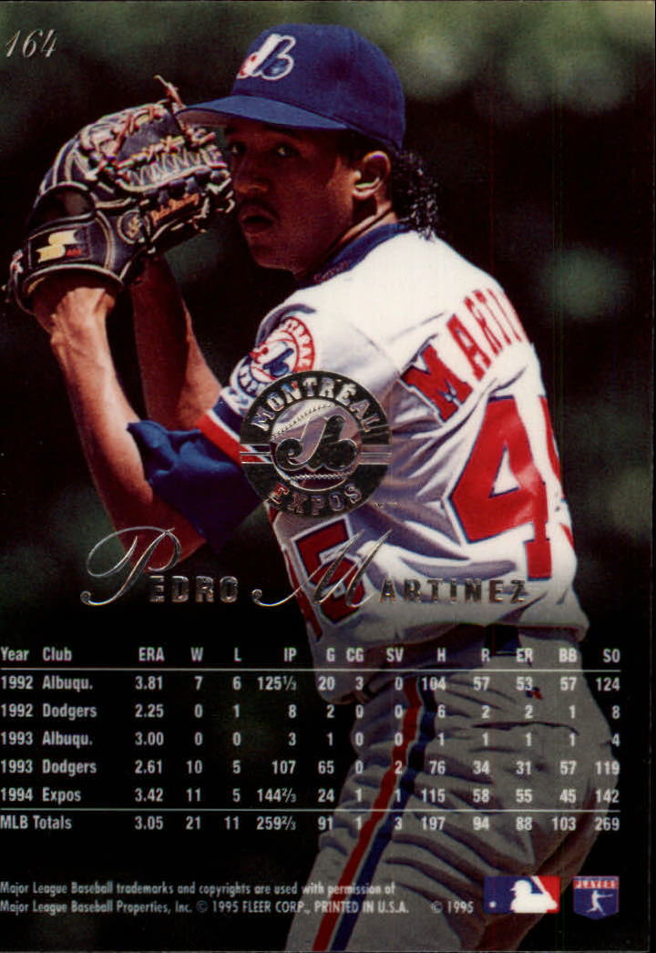 1995 Flair #164 Pedro Martinez back image