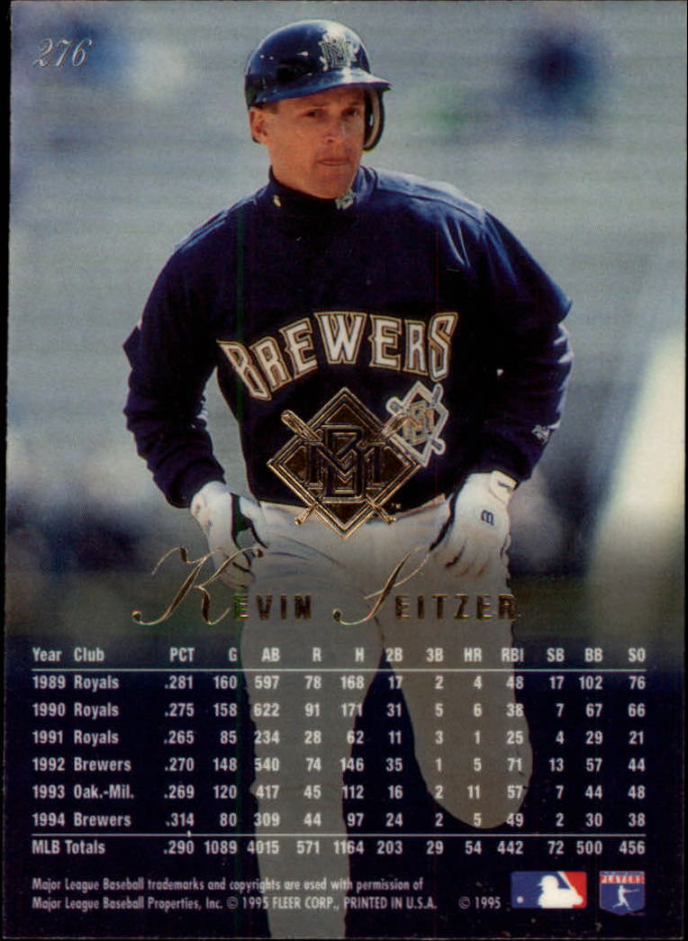 1995 Flair #276 Kevin Seitzer back image
