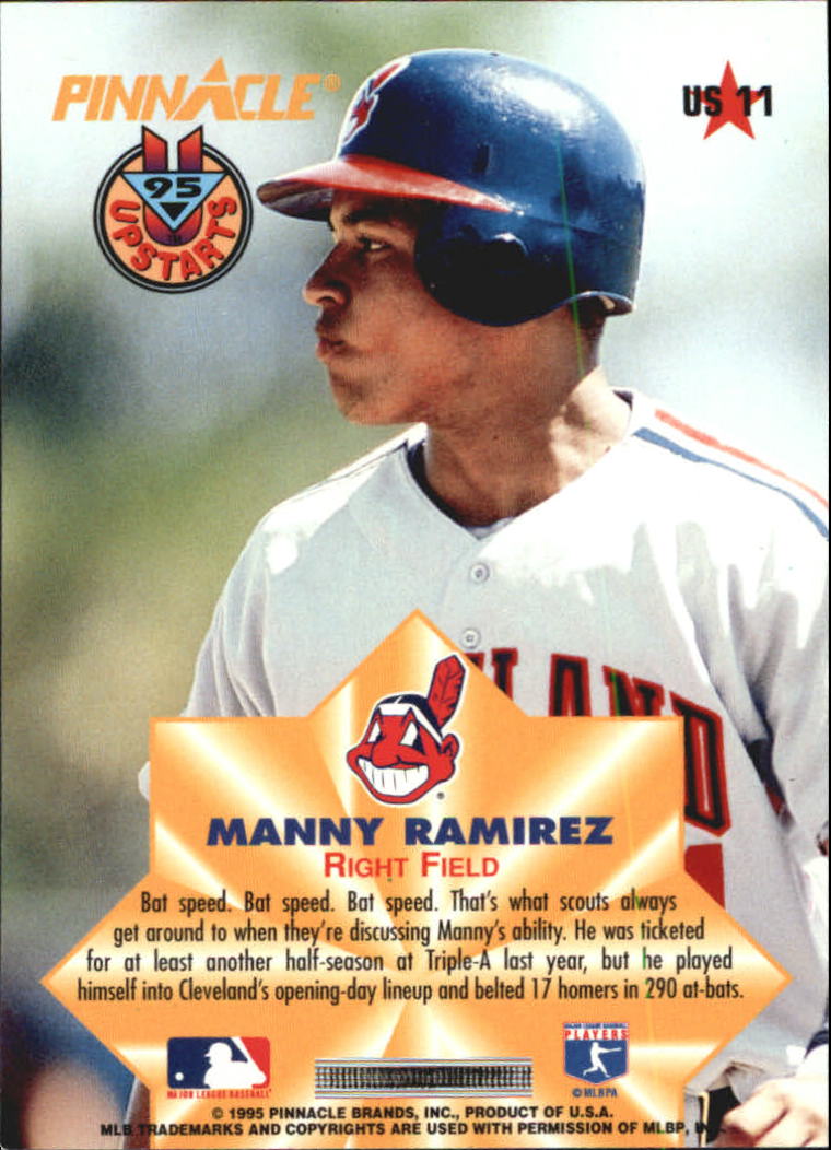 1995 Pinnacle Upstarts #US11 Manny Ramirez back image