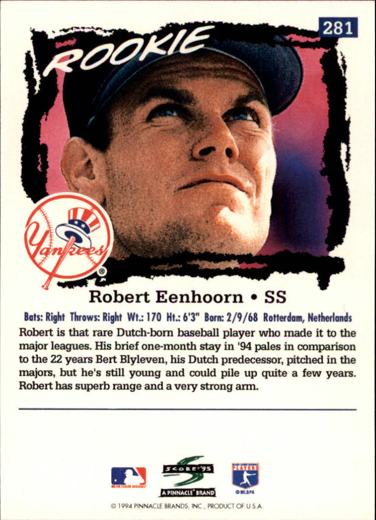 1995 Score #281 Robert Eenhoorn back image