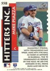 1995 Score #558 Mike Piazza HIT back image