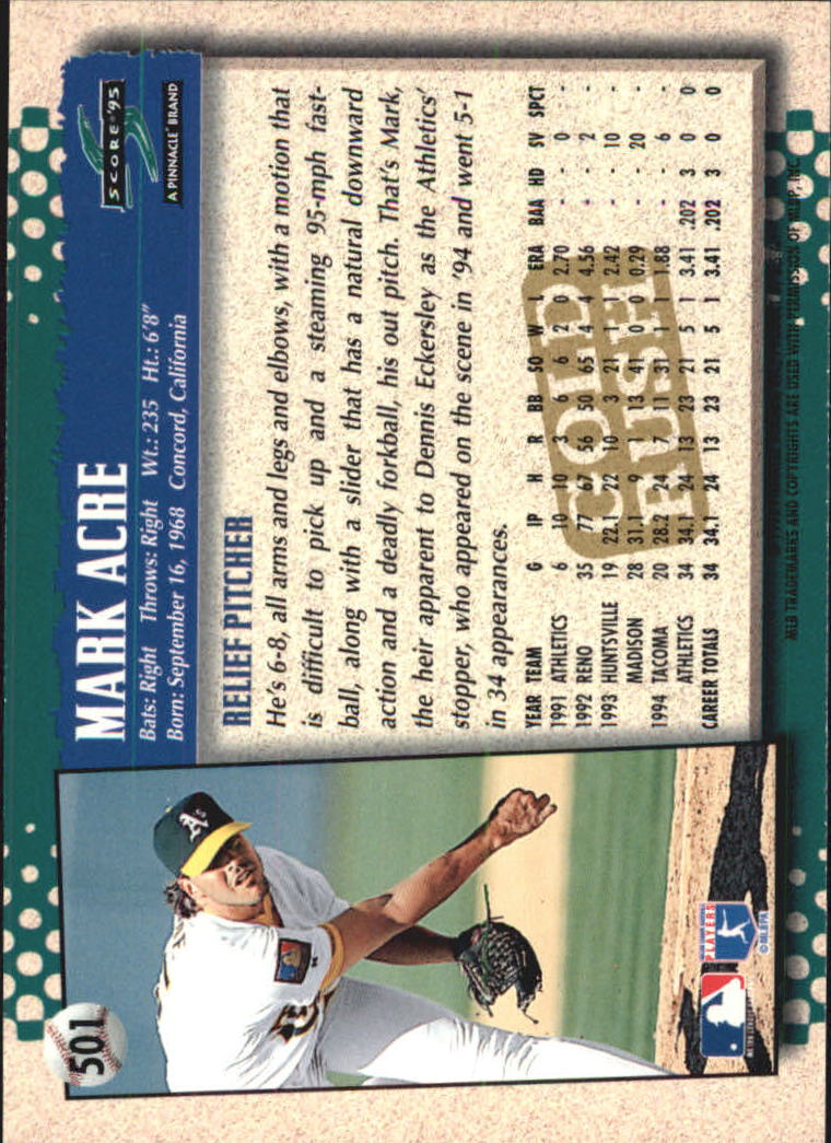 A3951- 1995 Score Gold Rush Baseball Cards 501-605 -You Pick- 15+ FREE US SHIP - Picture 5 of 190