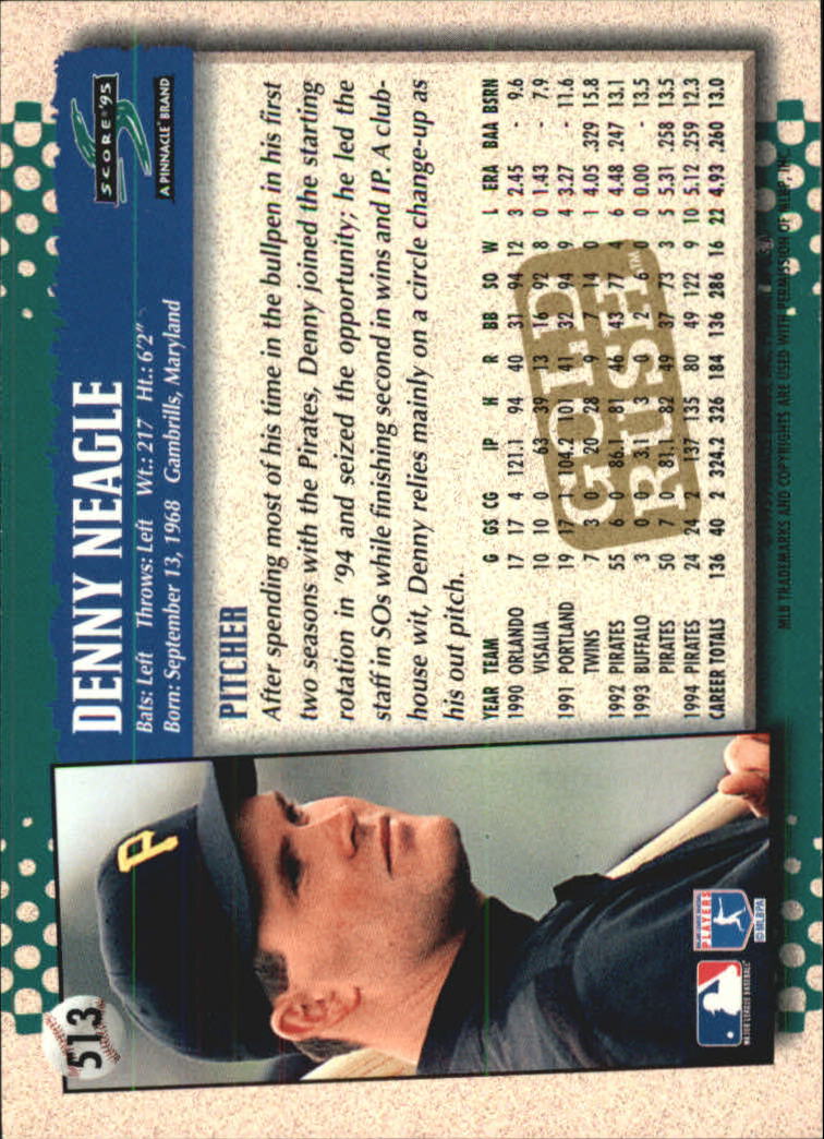 A3951- 1995 Score Gold Rush Baseball Cards 501-605 -You Pick- 15+ FREE US SHIP - Picture 154 of 190