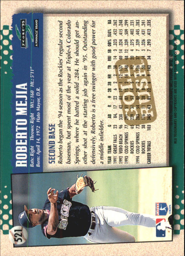A3951- 1995 Score Gold Rush Baseball Cards 501-605 -You Pick- 15+ FREE US SHIP - Picture 38 of 190