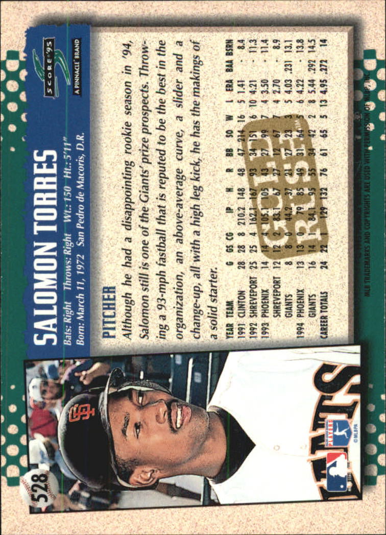 A3951- 1995 Score Gold Rush Baseball Cards 501-605 -You Pick- 15+ FREE US SHIP - Picture 50 of 190