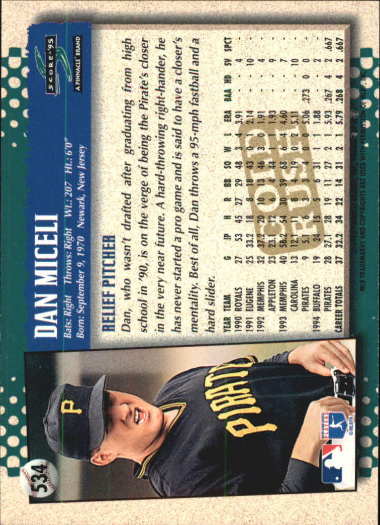 A3951- 1995 Score Gold Rush Baseball Cards 501-605 -You Pick- 15+ FREE US SHIP - Picture 60 of 190