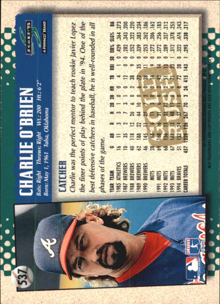 A3951- 1995 Score Gold Rush Baseball Cards 501-605 -You Pick- 15+ FREE US SHIP - Picture 66 of 190