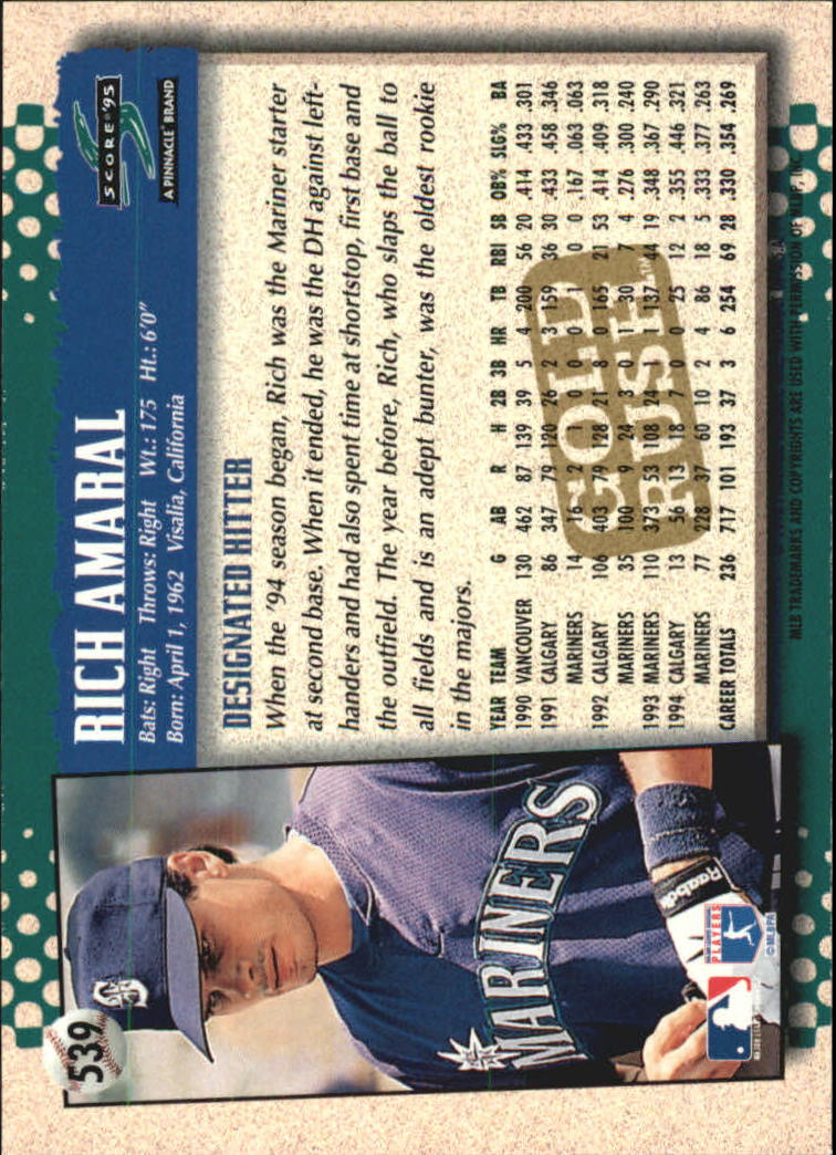 A3951- 1995 Score Gold Rush Baseball Cards 501-605 -You Pick- 15+ FREE US SHIP - Picture 70 of 190