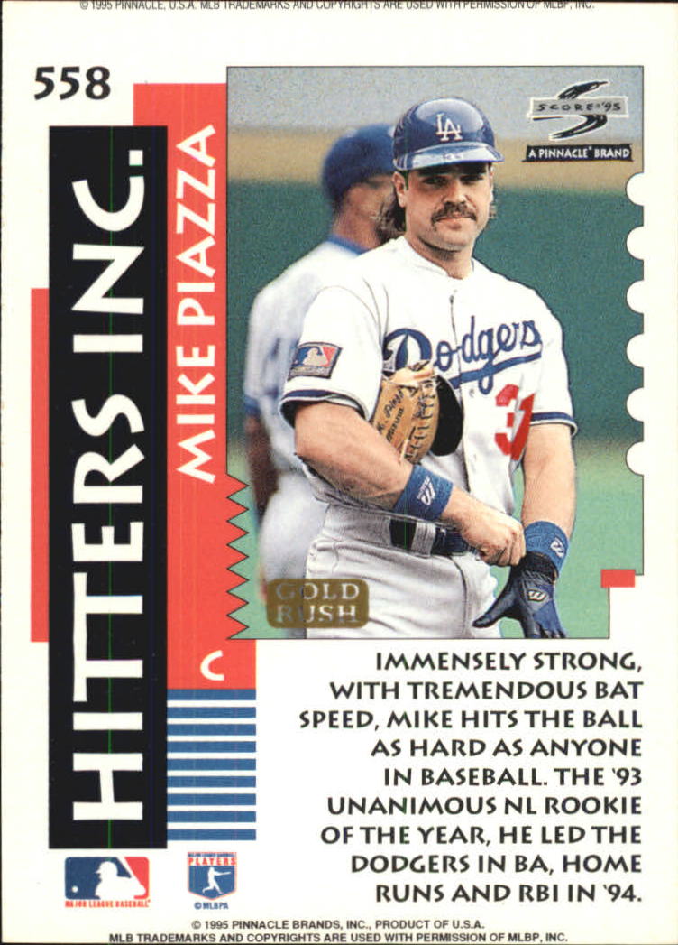 1995 Score Gold Rush #558 Mike Piazza HIT back image