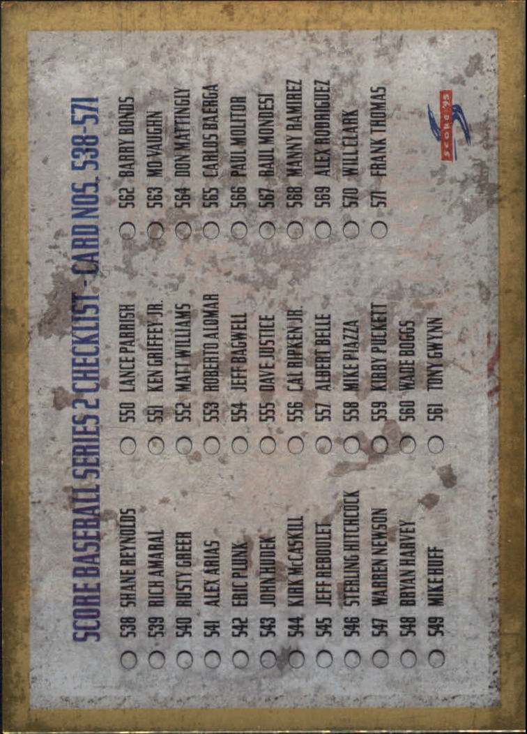 A3951- 1995 Score Gold Rush Baseball Cards 501-605 -You Pick- 15+ FREE US SHIP - Picture 151 of 190
