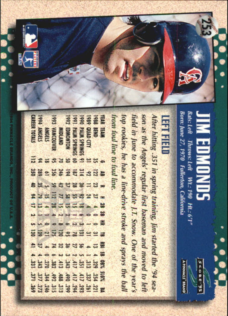 B1437- 1995 Score Platinum Team Sets BB #s 251-500 -You Pick- 15+ FREE US SHIP - Picture 7 of 419