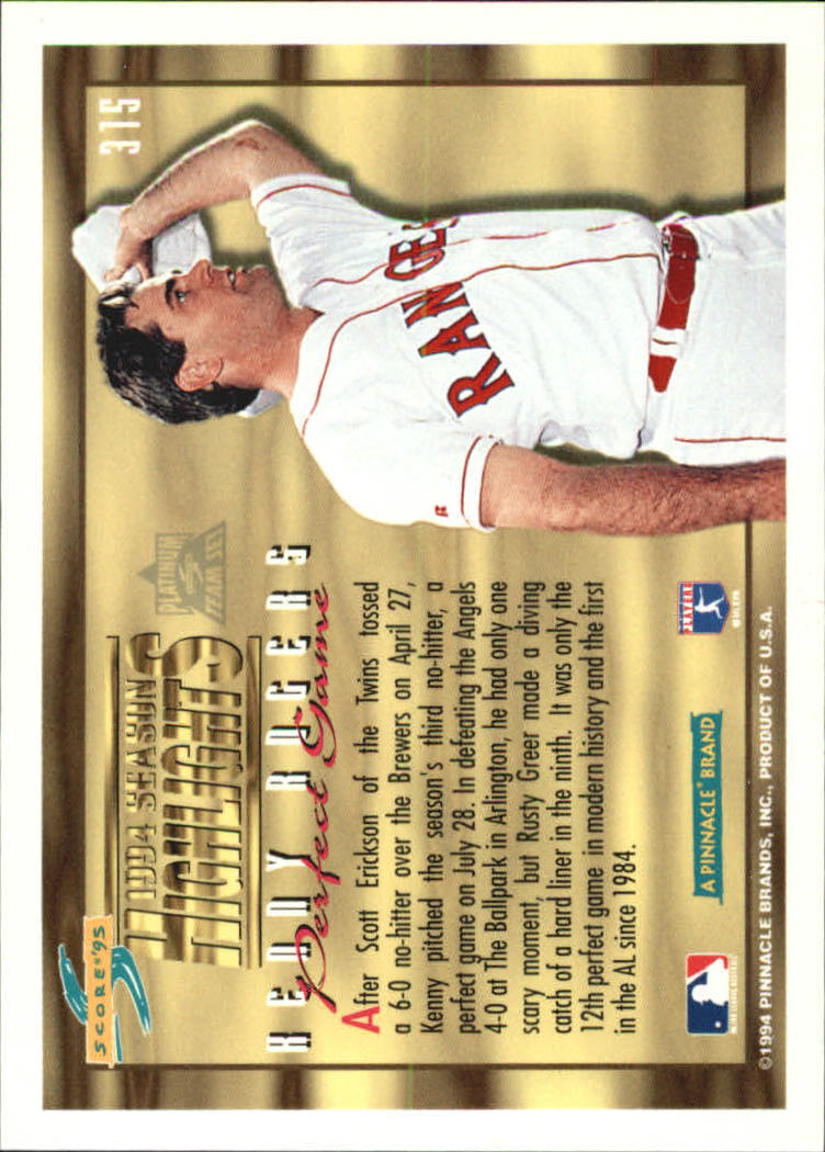 B1437- 1995 Score Platinum Team Sets BB #s 251-500 -You Pick- 15+ FREE US SHIP - Picture 121 of 419