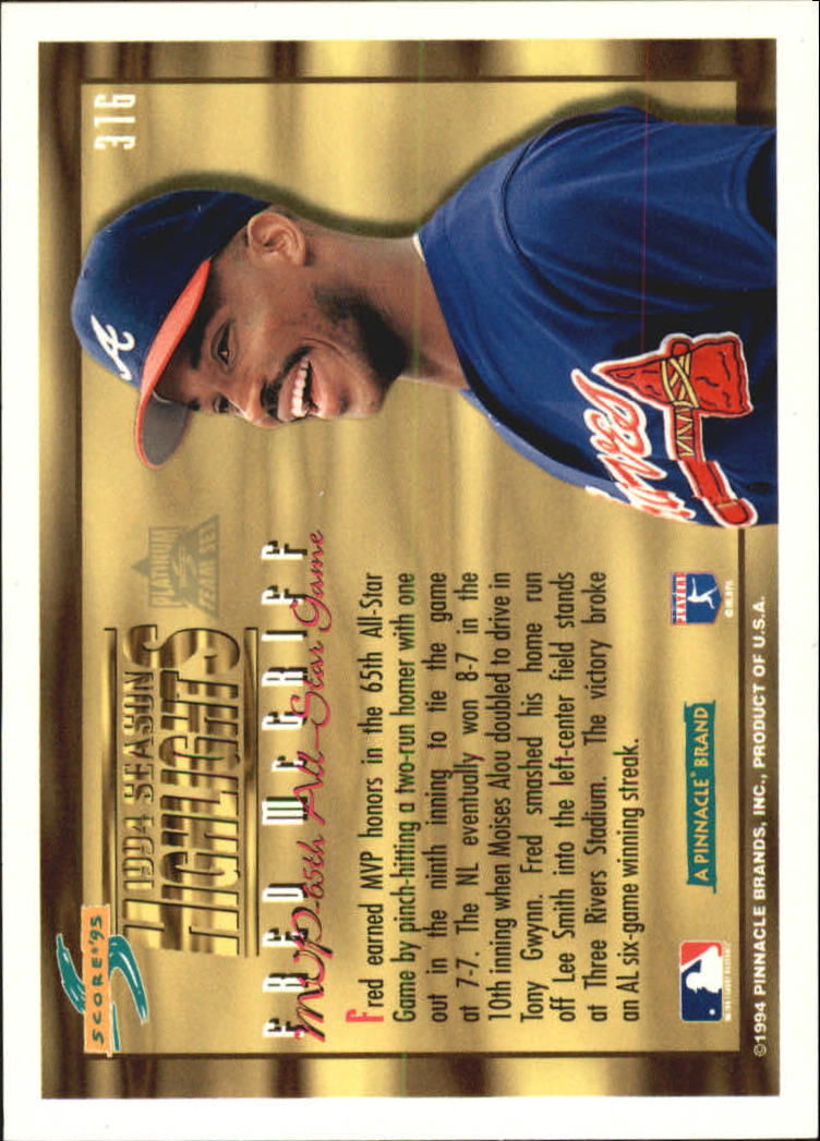 B1437- 1995 Score Platinum Team Sets BB #s 251-500 -You Pick- 15+ FREE US SHIP - Picture 123 of 419