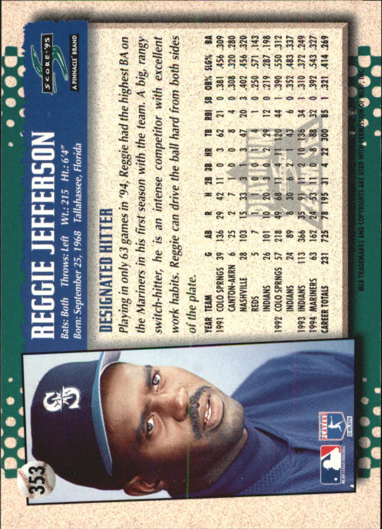 B1437- 1995 Score Platinum Team Sets BB #s 251-500 -You Pick- 15+ FREE US SHIP - Picture 155 of 419
