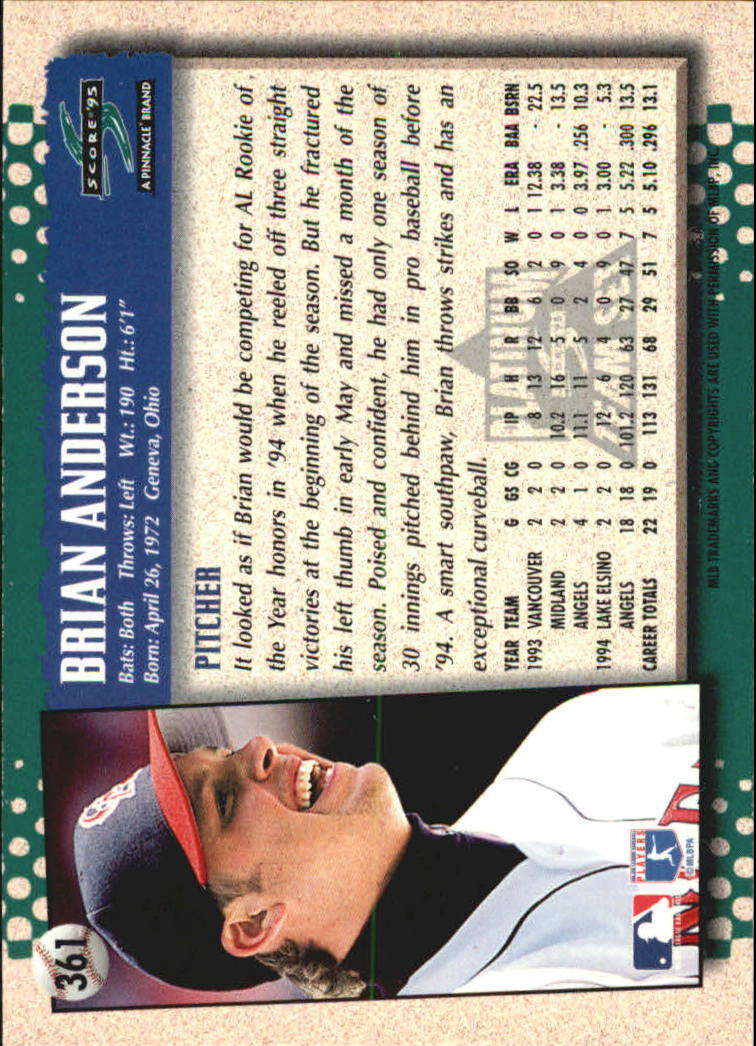 B1437- 1995 Score Platinum Team Sets BB #s 251-500 -You Pick- 15+ FREE US SHIP - Picture 169 of 419