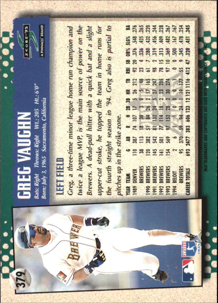 B1437- 1995 Score Platinum Team Sets BB #s 251-500 -You Pick- 15+ FREE US SHIP - Picture 199 of 419