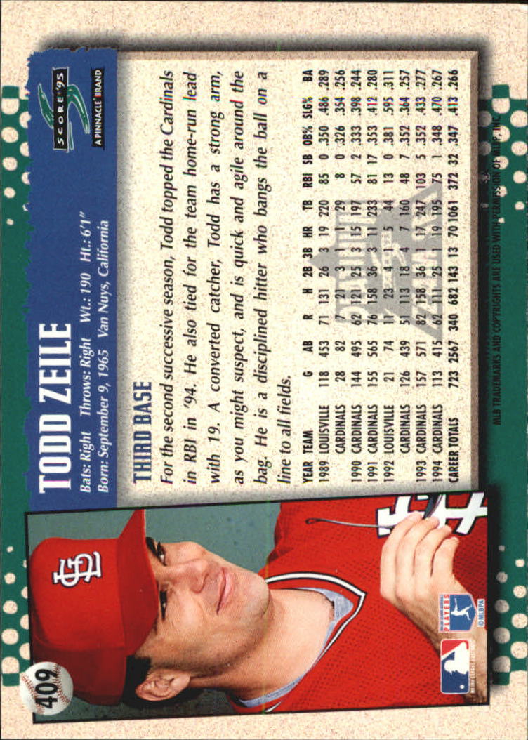 B1437- 1995 Score Platinum Team Sets BB #s 251-500 -You Pick- 15+ FREE US SHIP - Picture 253 of 419
