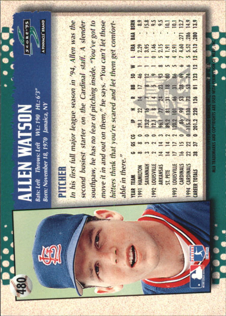 B1437- 1995 Score Platinum Team Sets BB #s 251-500 -You Pick- 15+ FREE US SHIP - Picture 381 of 419
