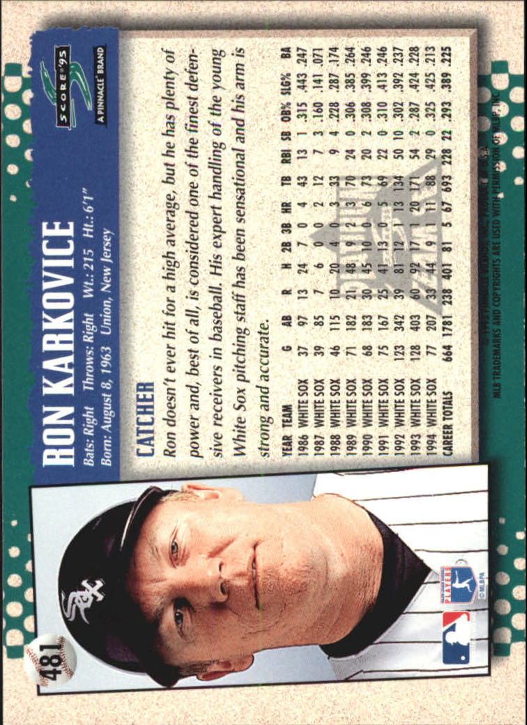 B1437- 1995 Score Platinum Team Sets BB #s 251-500 -You Pick- 15+ FREE US SHIP - Picture 383 of 419