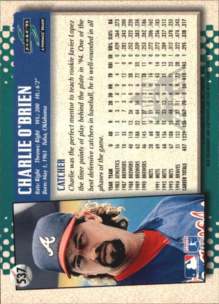 B1437- 1995 Score Platinum Team Sets BB #s 501-601 -You Pick- 15+ FREE US SHIP - Picture 71 of 177