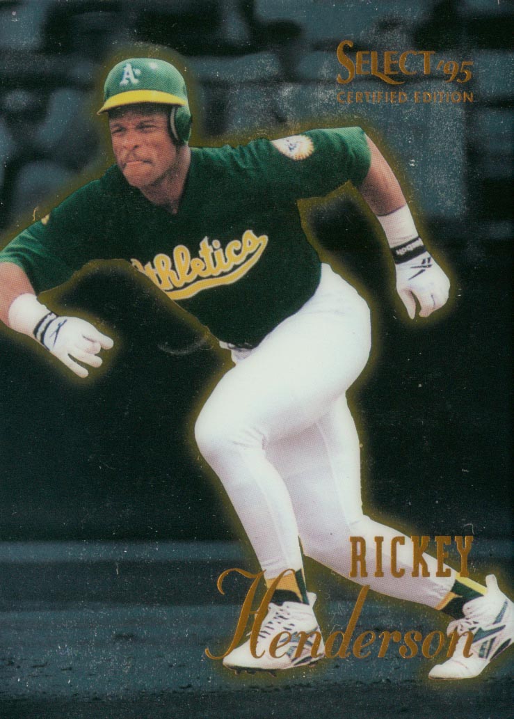 Select photos of Rickey Henderson doing stuff