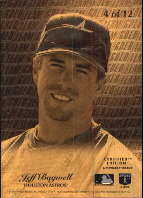 1995 Select Certified Gold Team #4 Jeff Bagwell back image