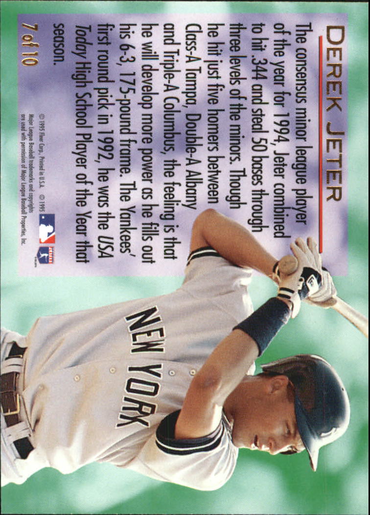 1995 Ultra Golden Prospects #7 Derek Jeter back image