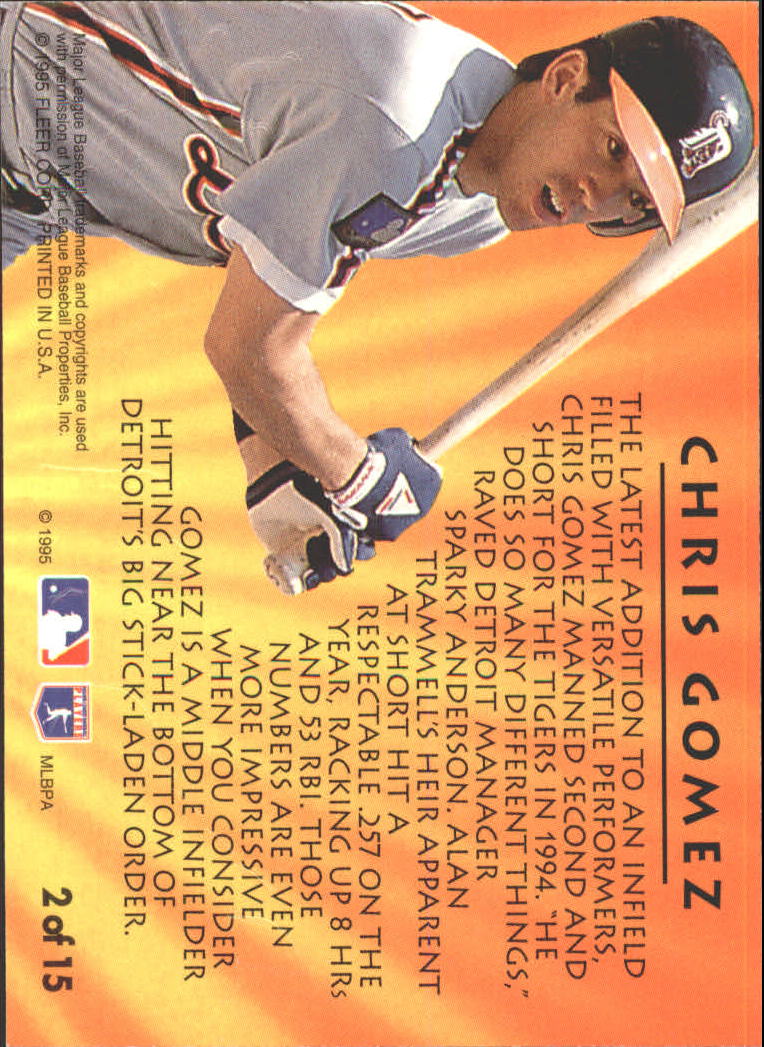 1995 Ultra Second Year Standouts Gold Medallion #2 Chris Gomez back image