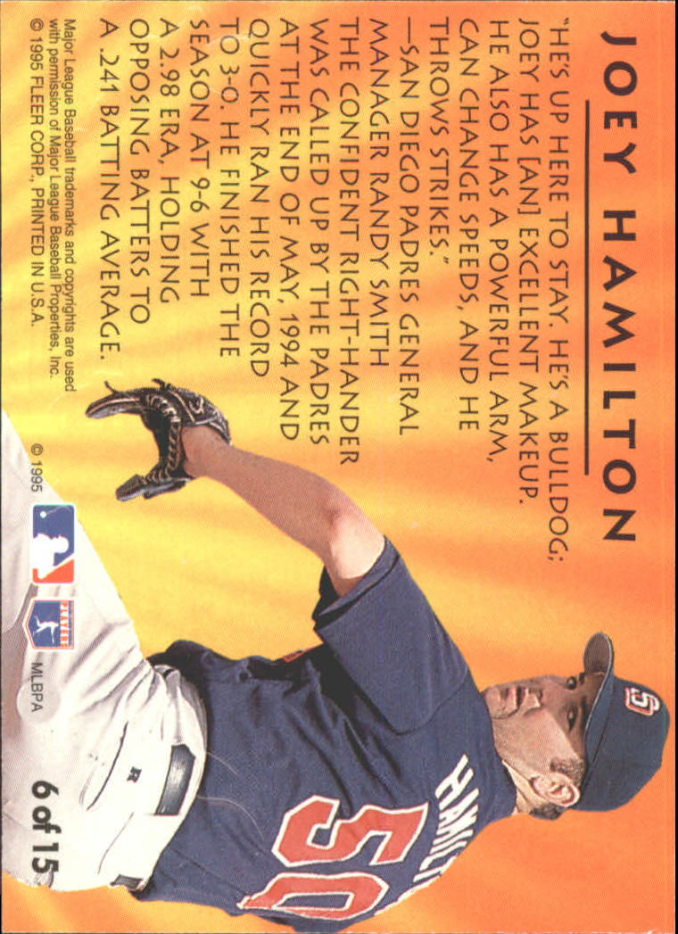 1995 Ultra Second Year Standouts Gold Medallion #6 Joey Hamilton back image