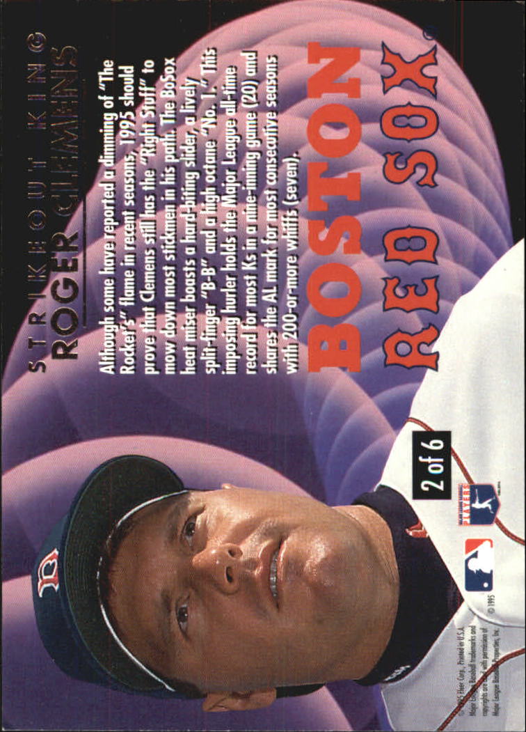 1995 Ultra Strikeout Kings #2 Roger Clemens back image