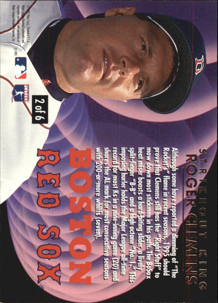 1995 Ultra Strikeout Kings Gold Medallion #2 Roger Clemens back image