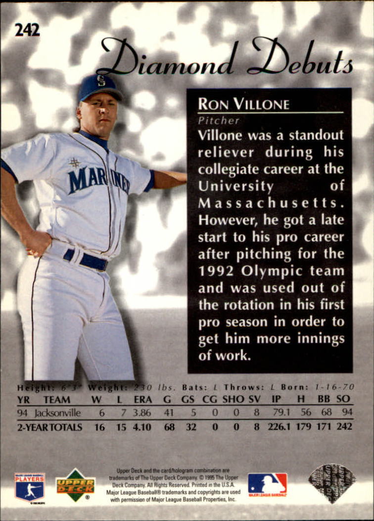 1995 Upper Deck Baseball Card Pick (Base) 1-260 - Picture 456 of 490