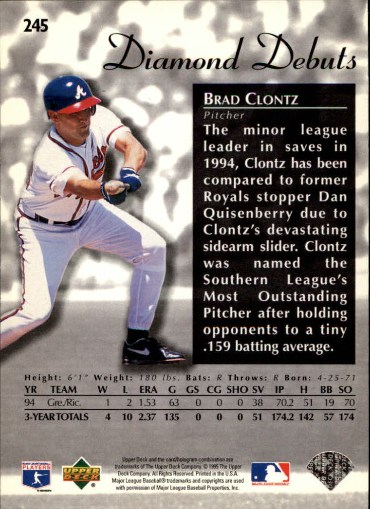 1995 Upper Deck Baseball Card Pick (Base) 1-260 - Picture 462 of 490