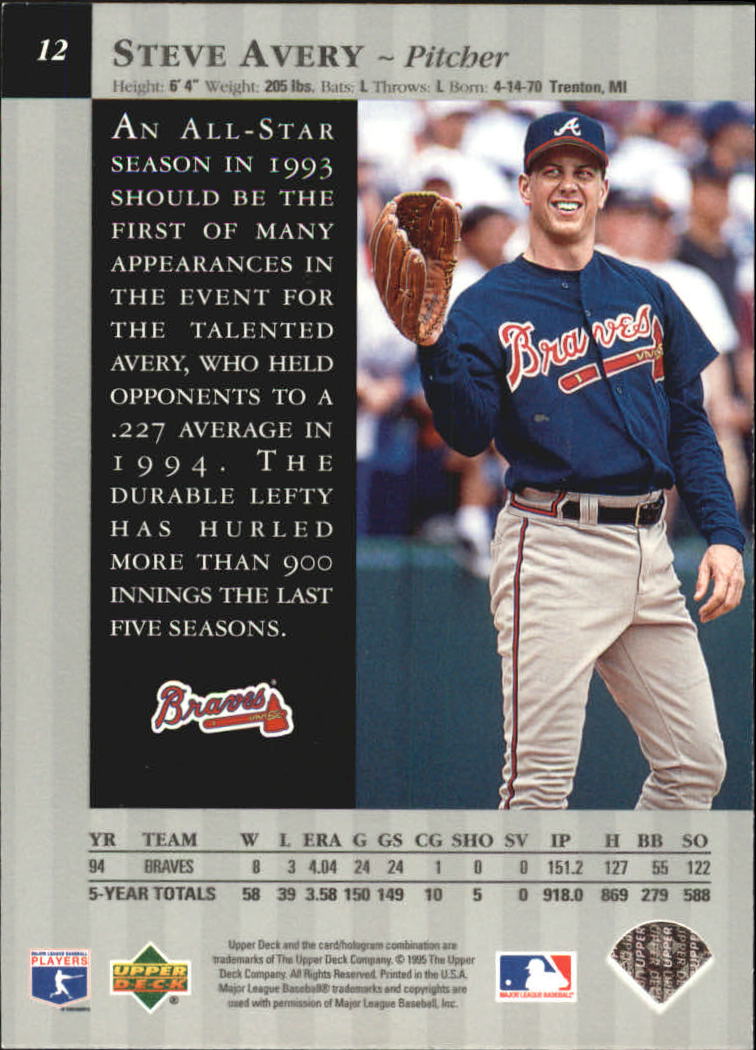 1995 Upper Deck Special Edition #12 Steve Avery back image