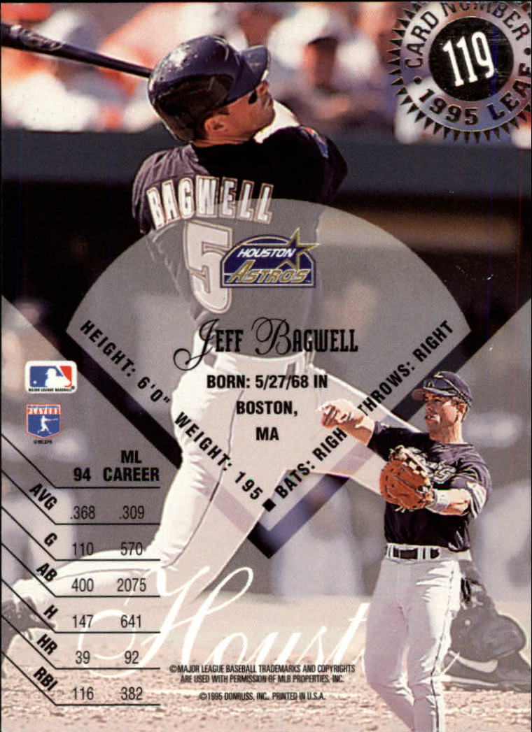 1995 Leaf #119 Jeff Bagwell back image