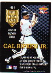 1995 Score Samples #HG5 Cal Ripken back image