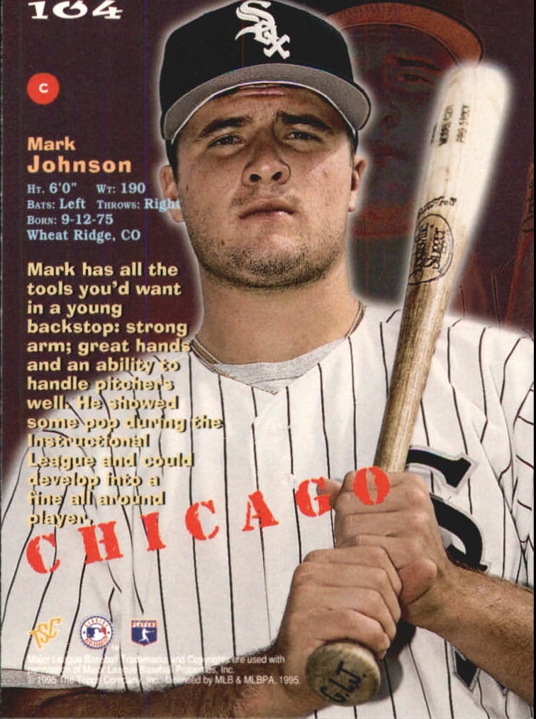1995 Stadium Club Members Only Parallel #104 Mark Johnson back image