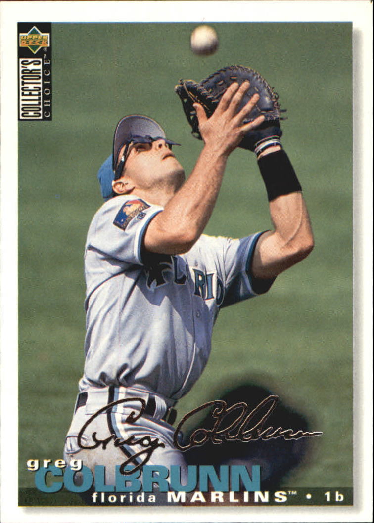 Greg Colbrunn autographed baseball card (Florida Marlins) 1994