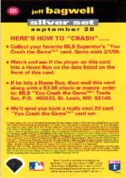 1995 Collector's Choice Crash the Game #CG1C Jeff Bagwell 9/28 back image