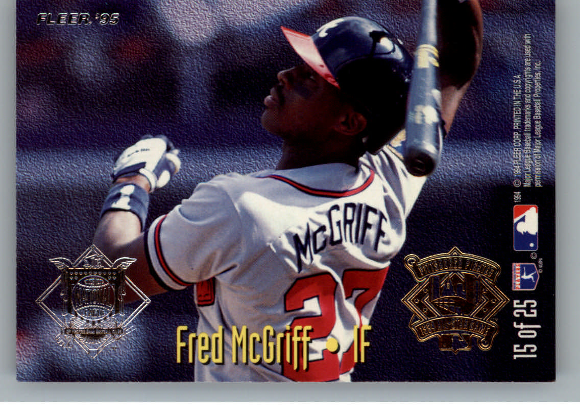 1995 Fleer All-Stars #15 M.Tettleton/F.McGriff back image